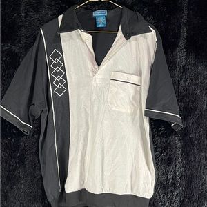 Vintage Men’s Black and White Polo Tropicool Size Large